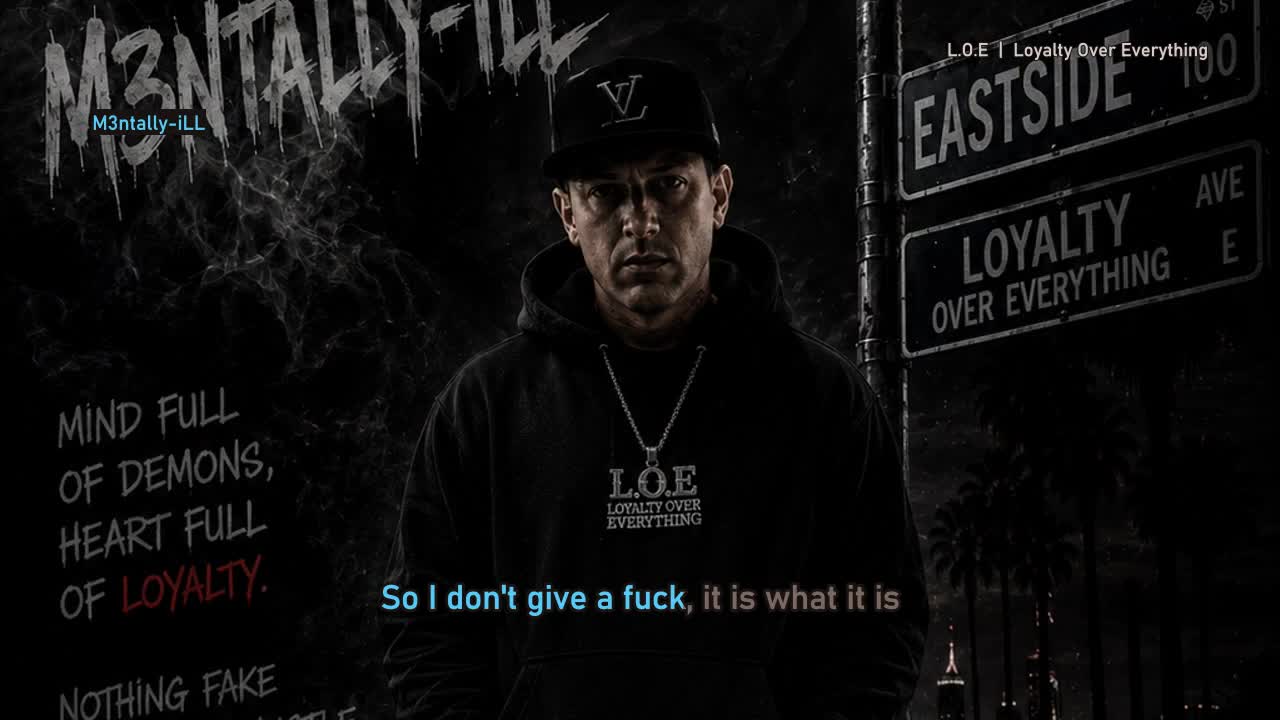 M3ntally-iLL face-safe lyric video preview frame